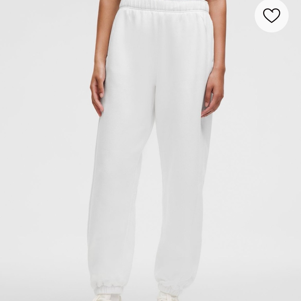 Lululemon White Scuba Mid-Rise Joggers Size M